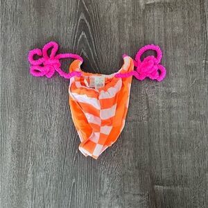 NWT Aerie orange cheeky scrunchie bikini bottom